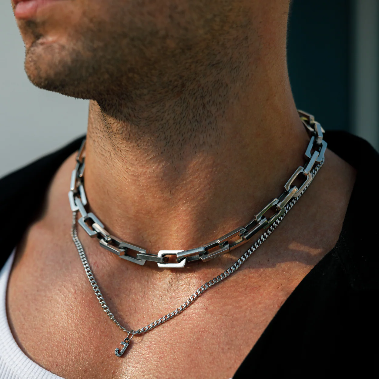 10MM Chunky Choker Chain - Silver - Image 3