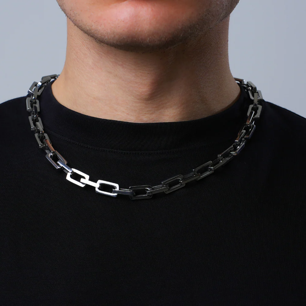 10MM Chunky Choker Chain - Silver - Image 6