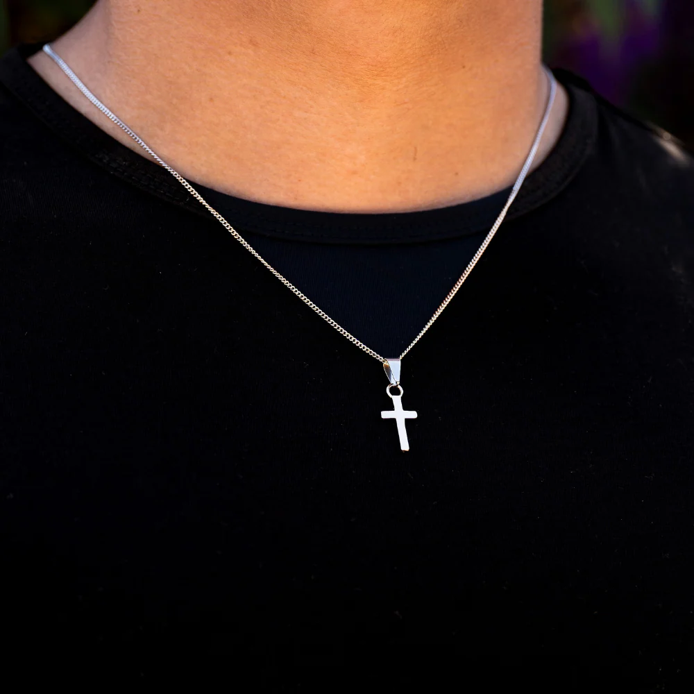 Mini Cross (Thin Chain) - 18K Gold - Image 6