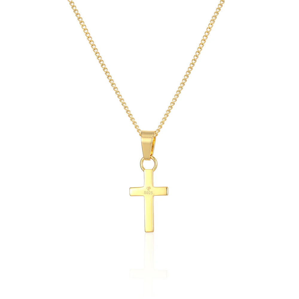 Mini Cross (Thin Chain) - 18K Gold - Image 7