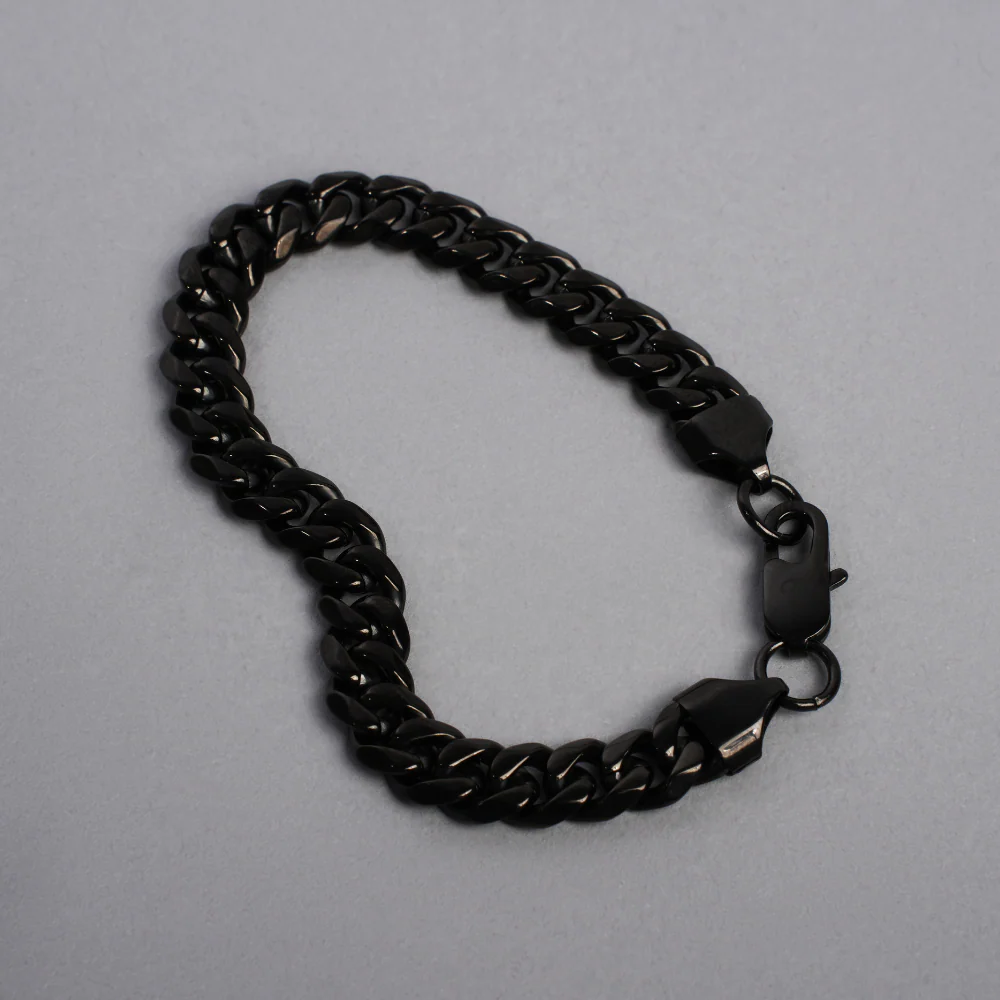 Black Cuban Bracelet (8MM) - Image 6