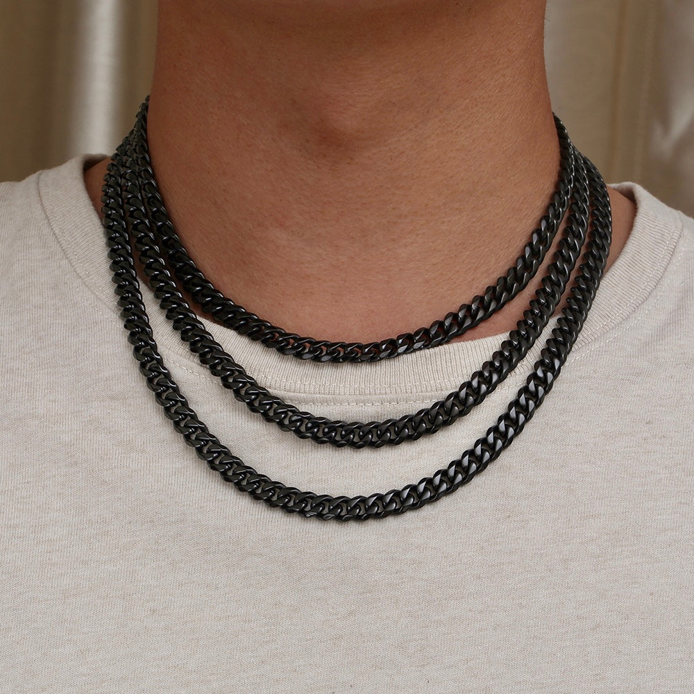 Black Thick Cuban Chain (8MM) - Image 5