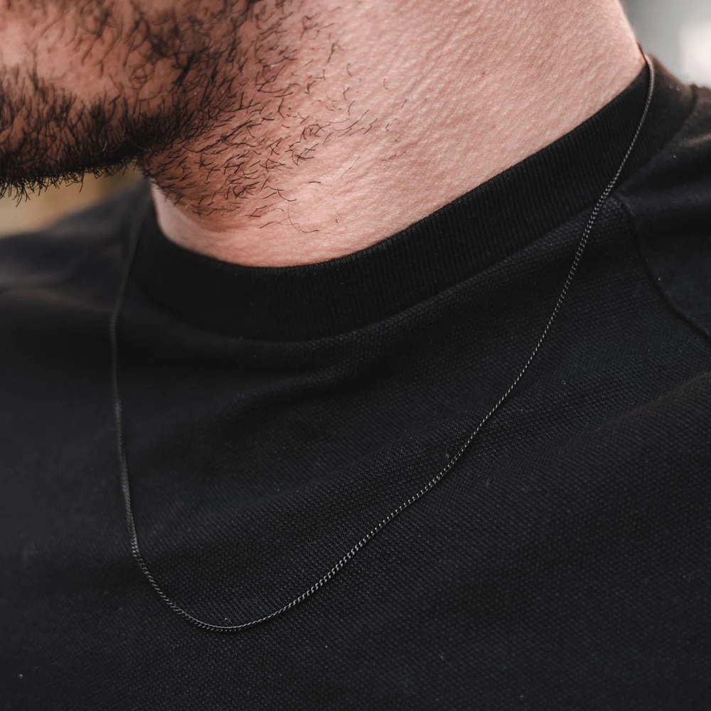 Black Thin Cuban Chain (1.5MM) - Image 4