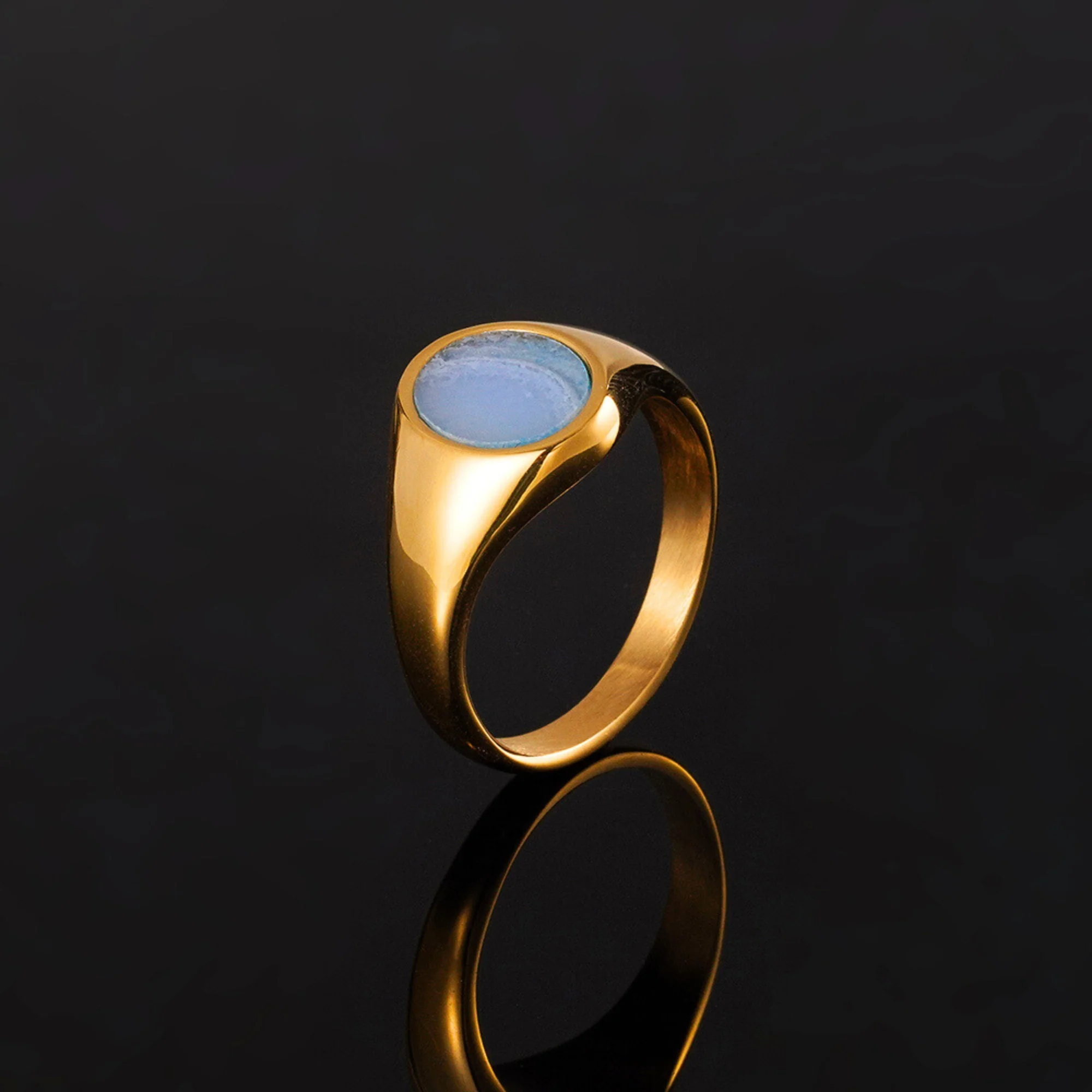 Blue Lace Agate Ring - Silver - Image 7