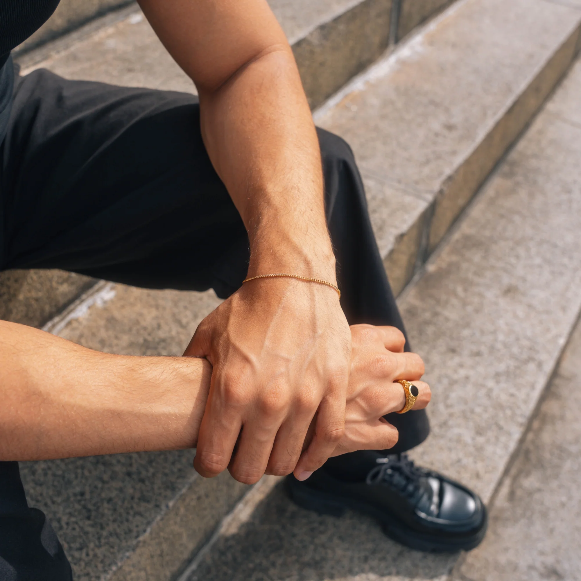 Gold Connell Bracelet (2MM) - Image 3