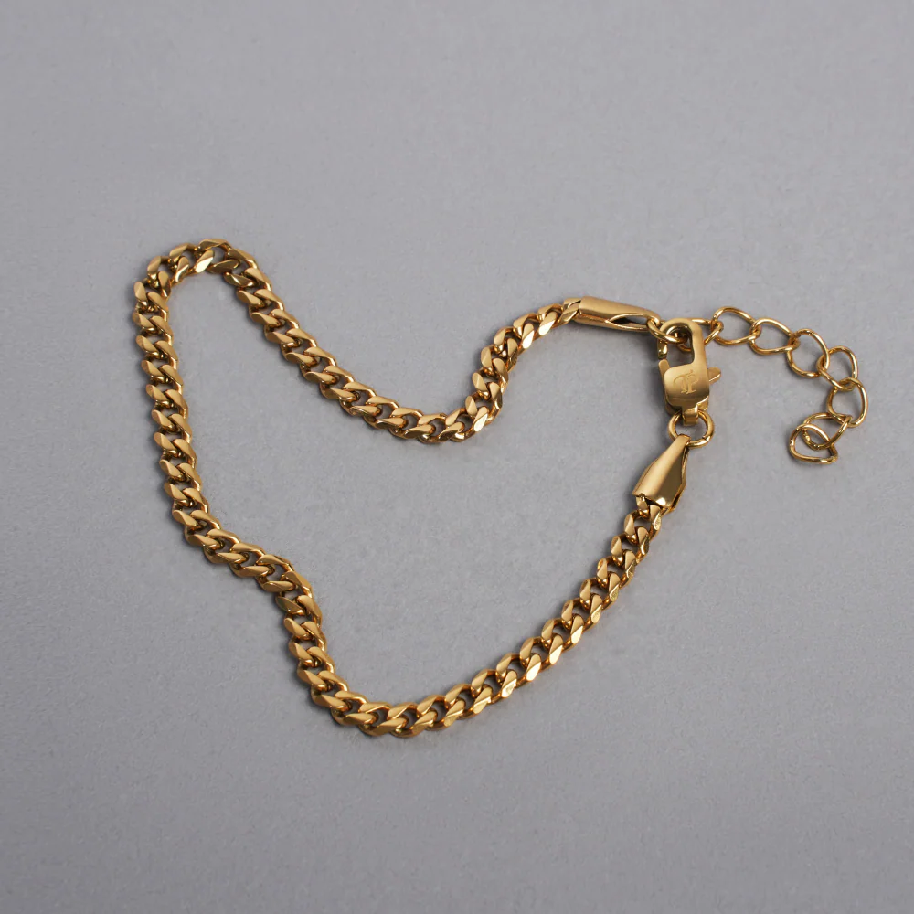 Gold Cuban Bracelet (3MM) - Image 7