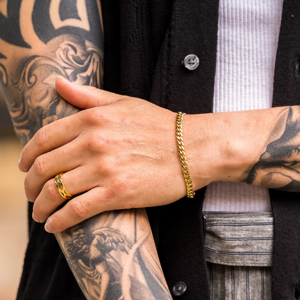 Gold Cuban Bracelet (5MM) - Image 4