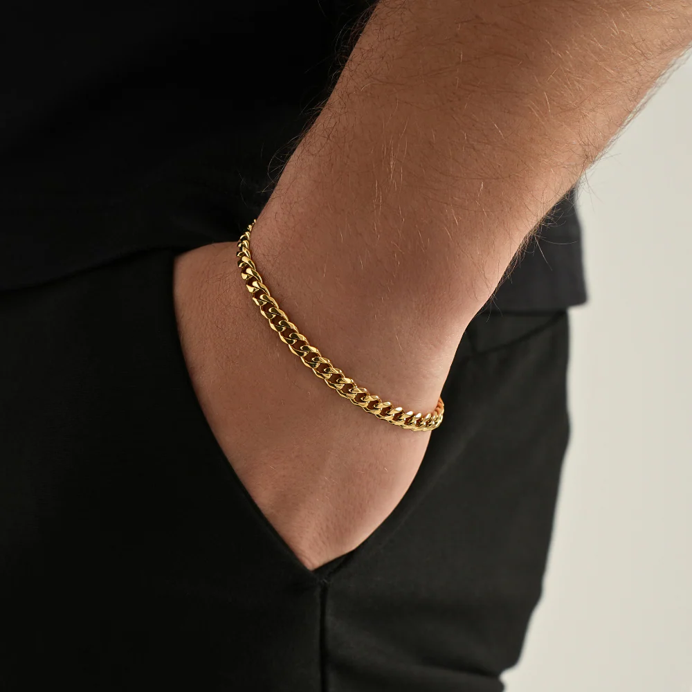Gold Cuban Bracelet (5MM) - Image 5