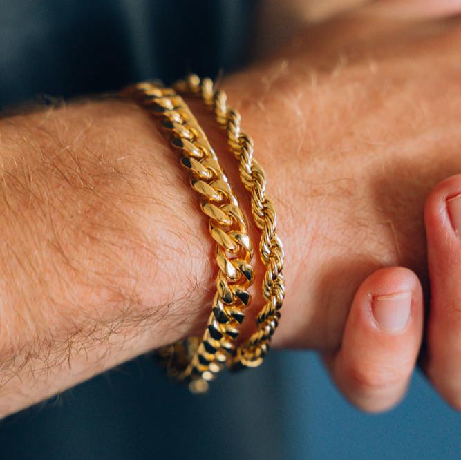 Gold Cuban Bracelet (8MM) - Image 3