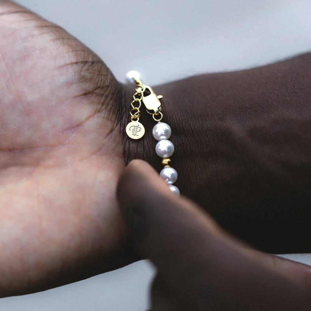 Gold Pearl Bracelet - Image 3