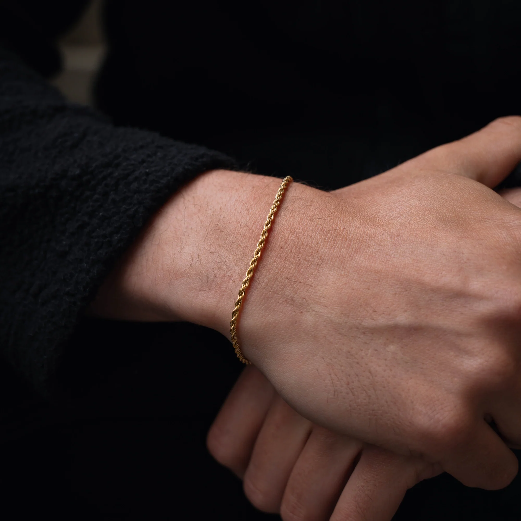 Gold Rope Bracelet (2.5MM) - Image 3