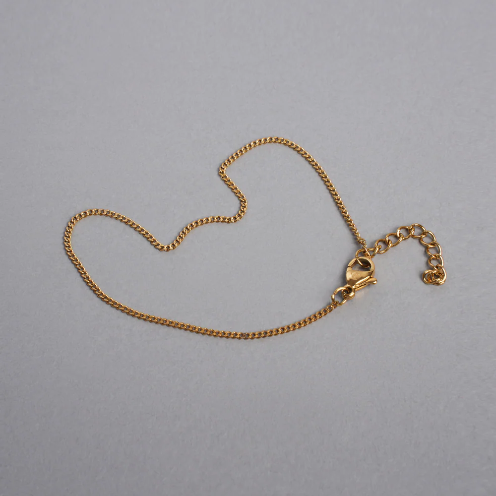 Gold Thin Cuban Bracelet (1.5MM) - Image 3