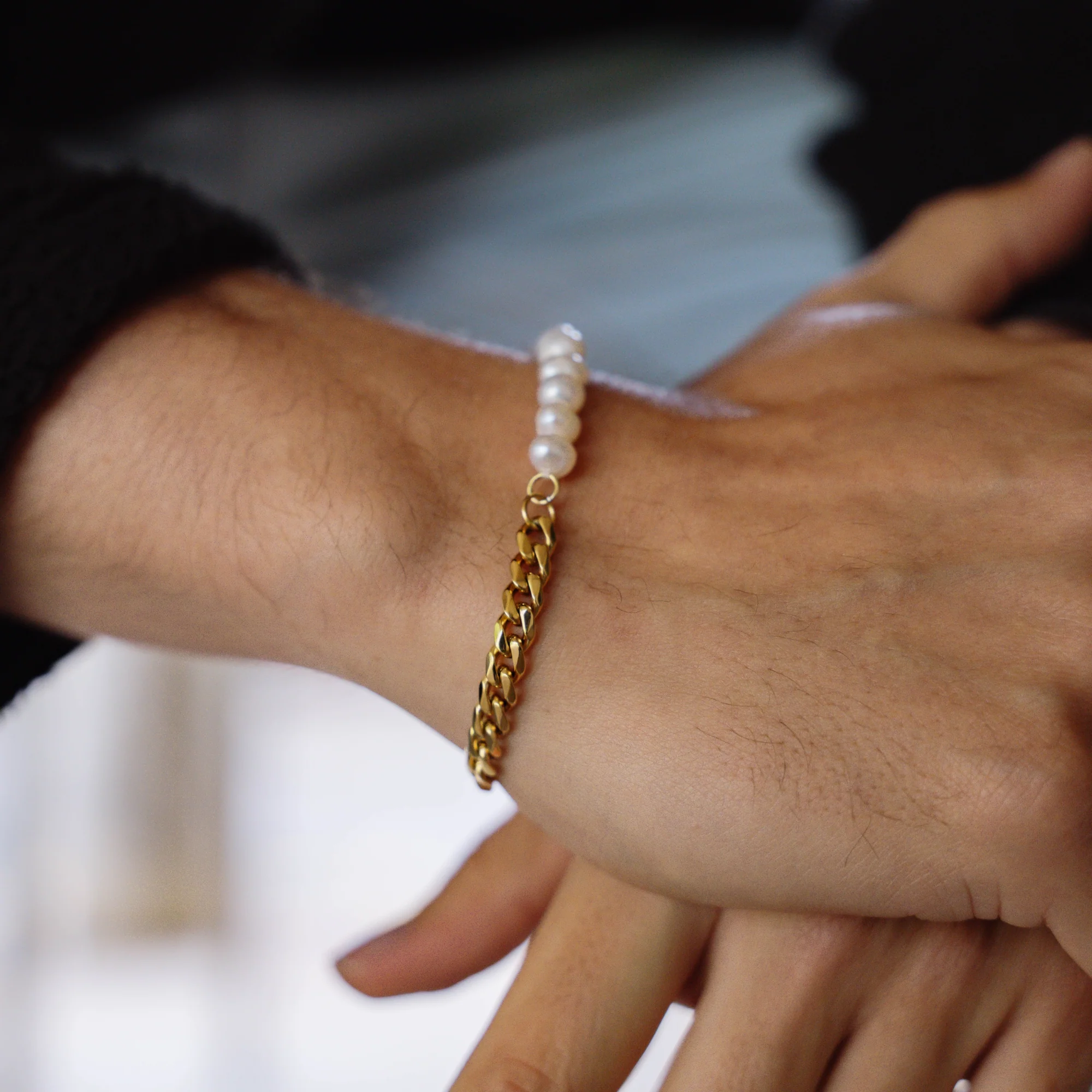 Freshwater Pearl Cuban - Silver - Image 6