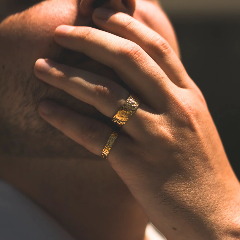 Hammered Band Ring - Silver - Image 8