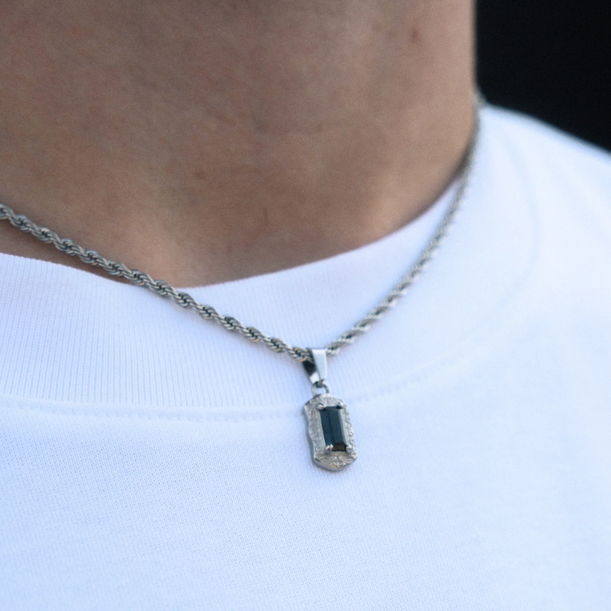 Jet Pendant - Silver - Image 4
