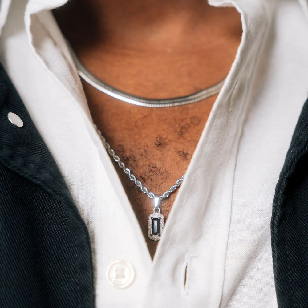 Jet Pendant - Silver - Image 3