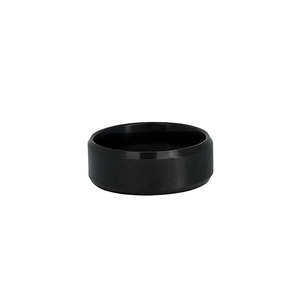 Mens Band Ring - Black - Image 4
