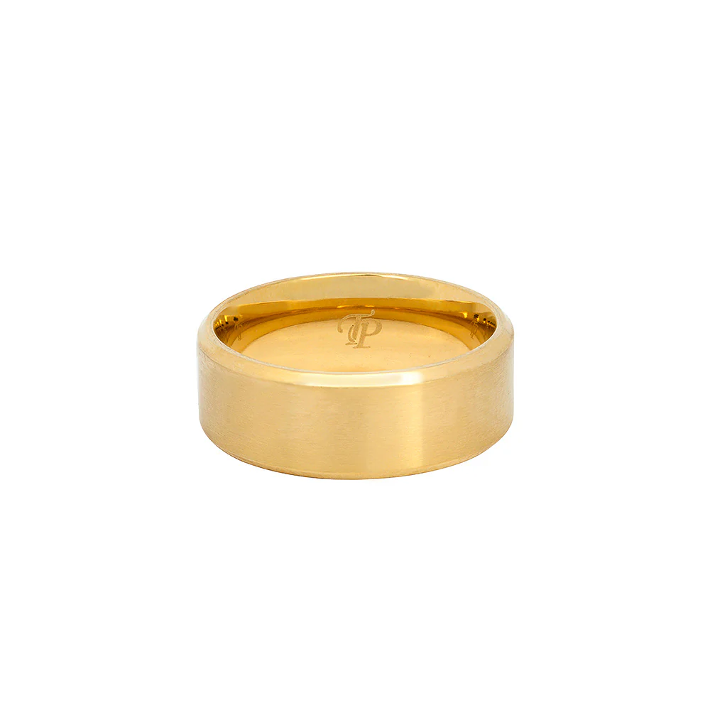 Brushed Band Ring - Gold - Image 5