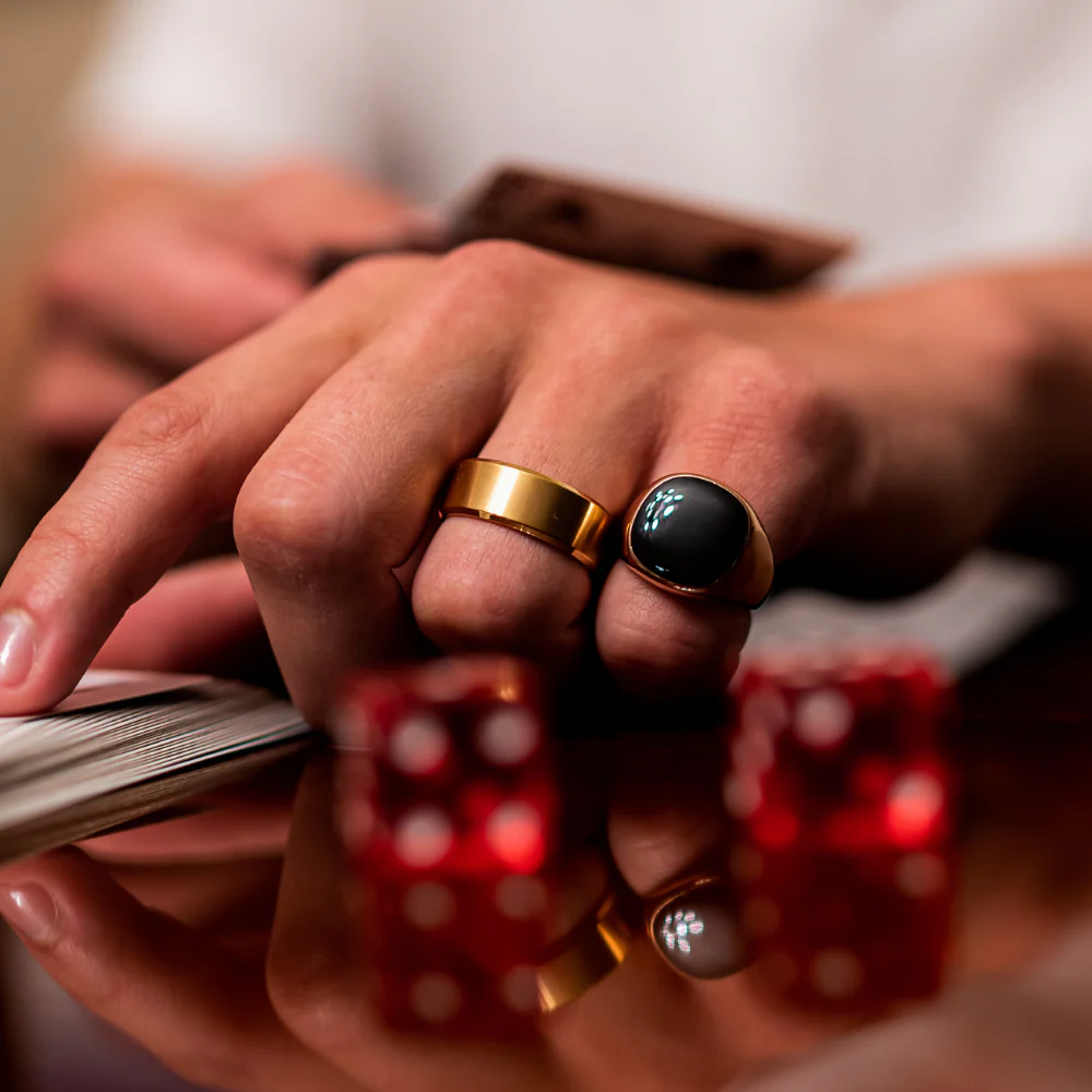 Mens Band Ring - Silver - Image 8