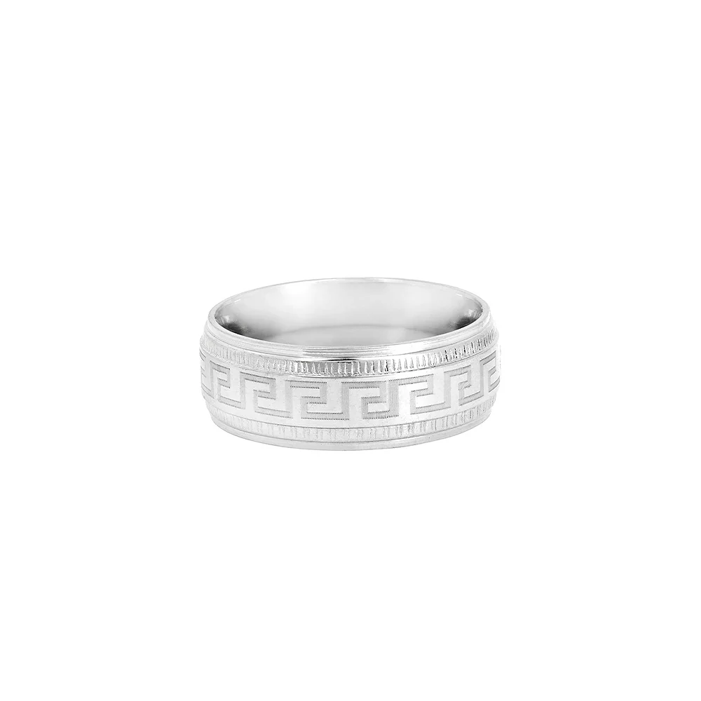Greek Band Ring - Silver - Image 4