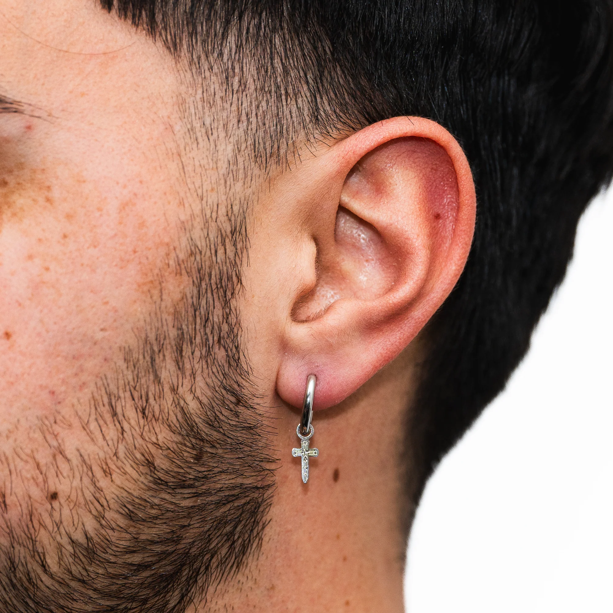 Micro Cross Drop (Gold) - Image 8