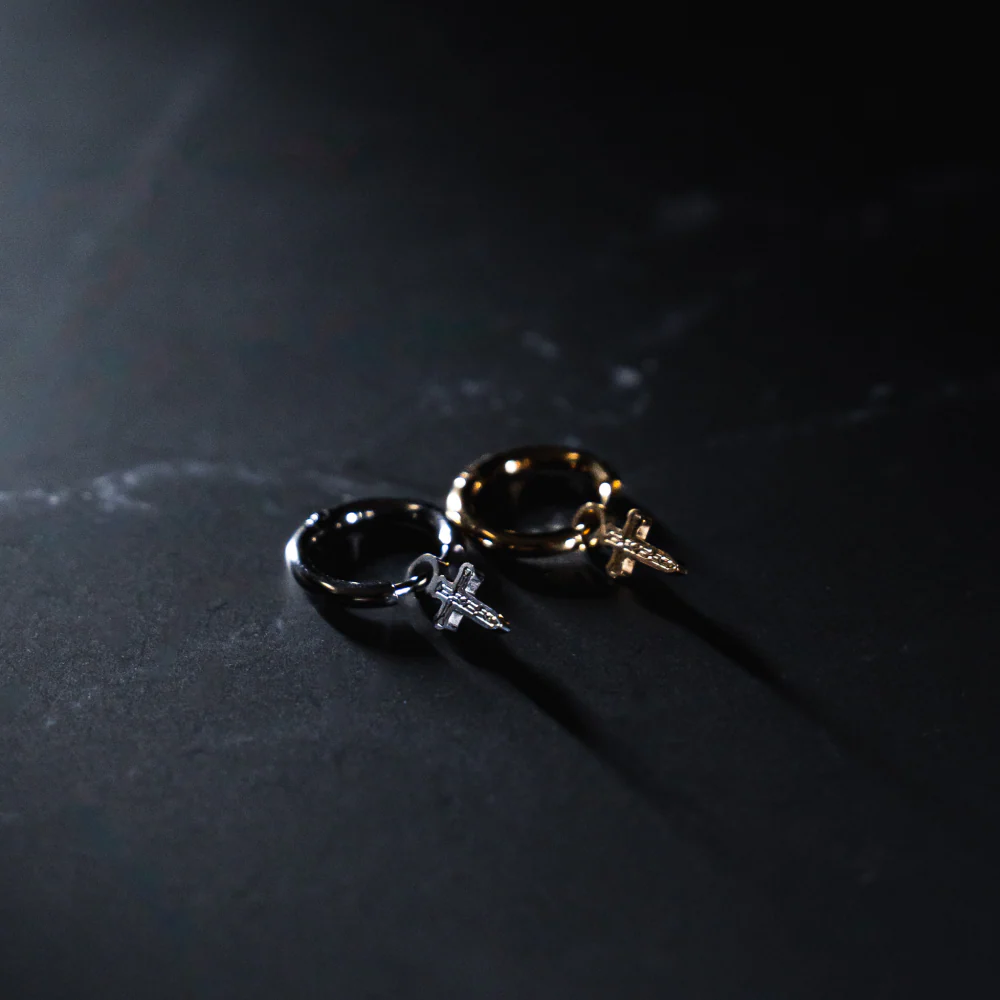 Micro Cross Drop (Silver) - Image 3