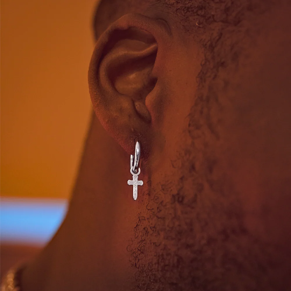 Micro Cross Drop (Silver) - Image 4