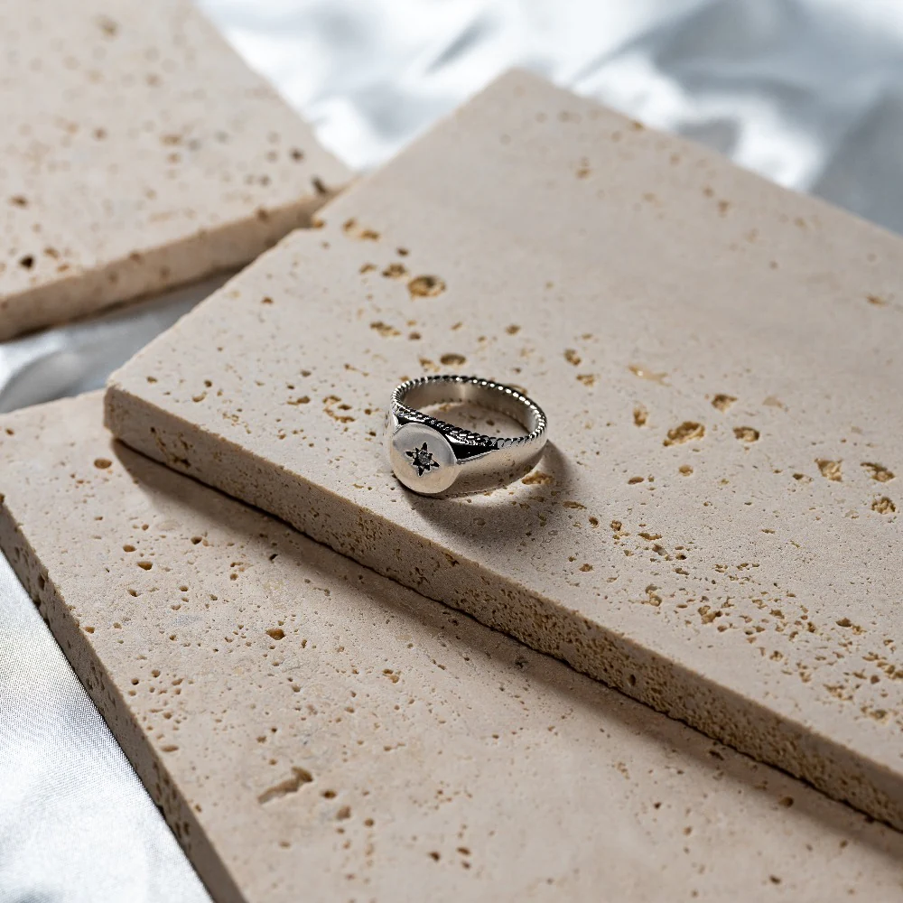 North Star Signet Ring - Silver - Image 5