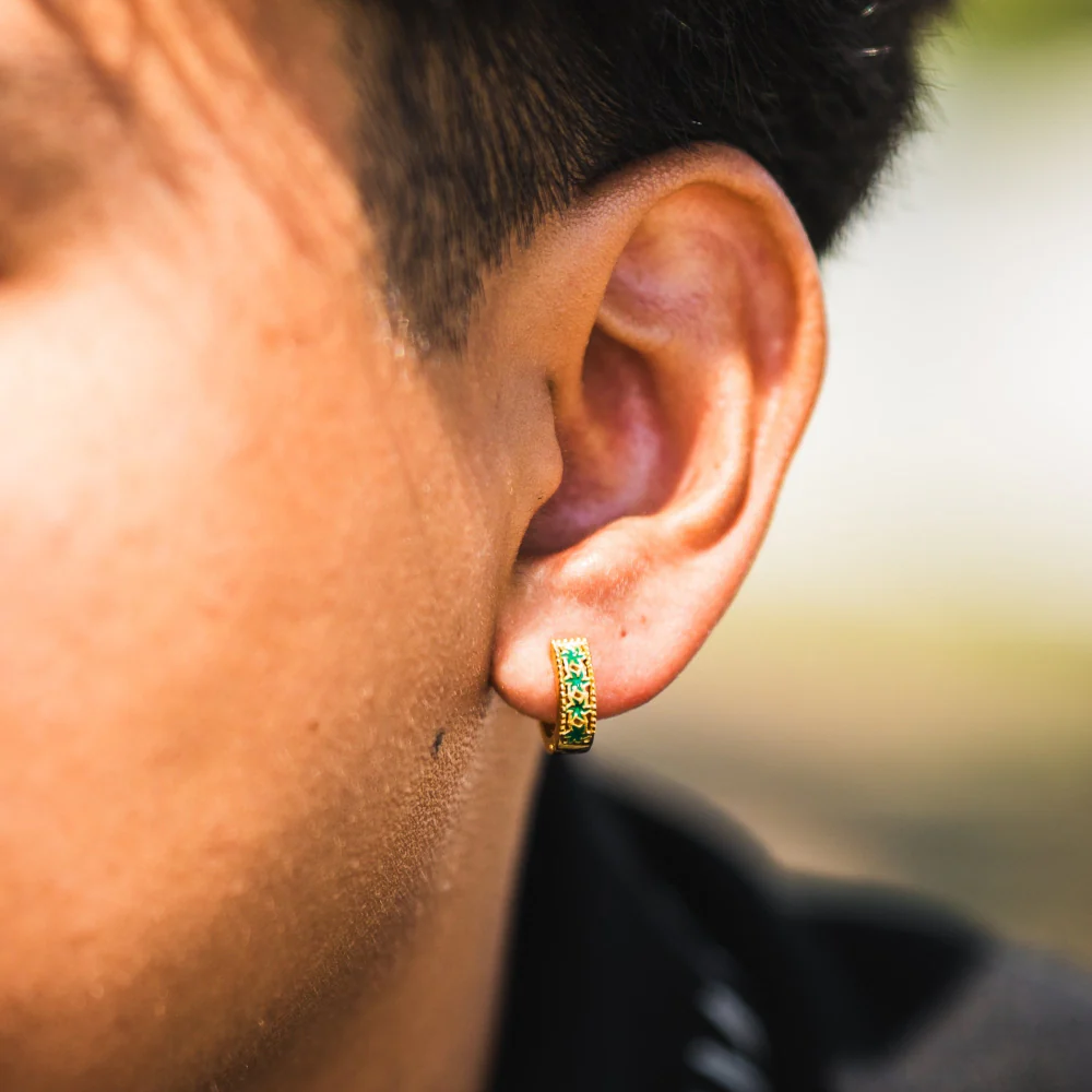 Origin Hoop Green - Silver - Image 3