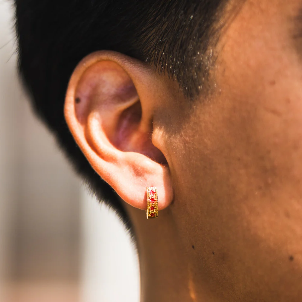 Origin Hoop Red - Silver - Image 4