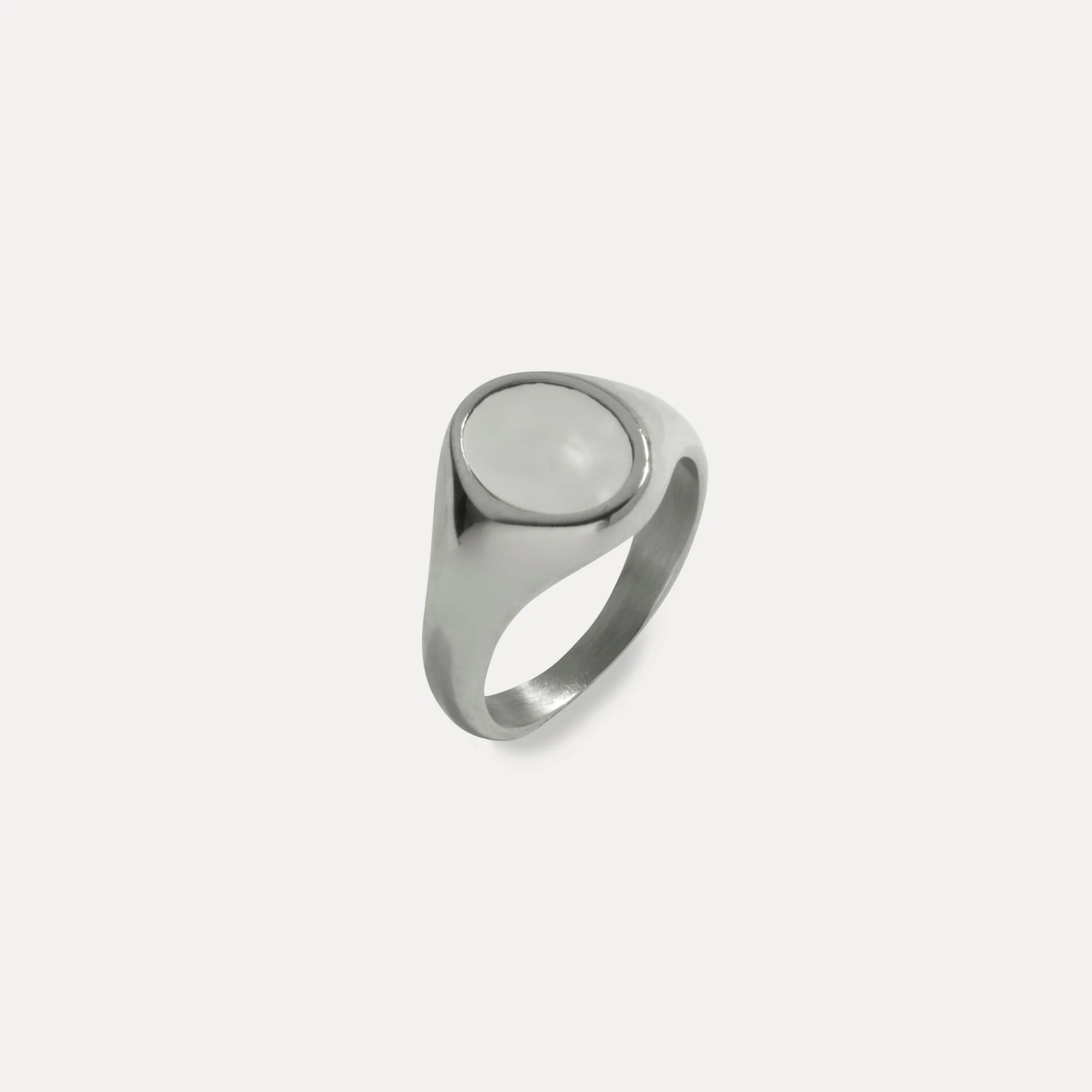 Pearl Signet Ring - Silver - Image 3