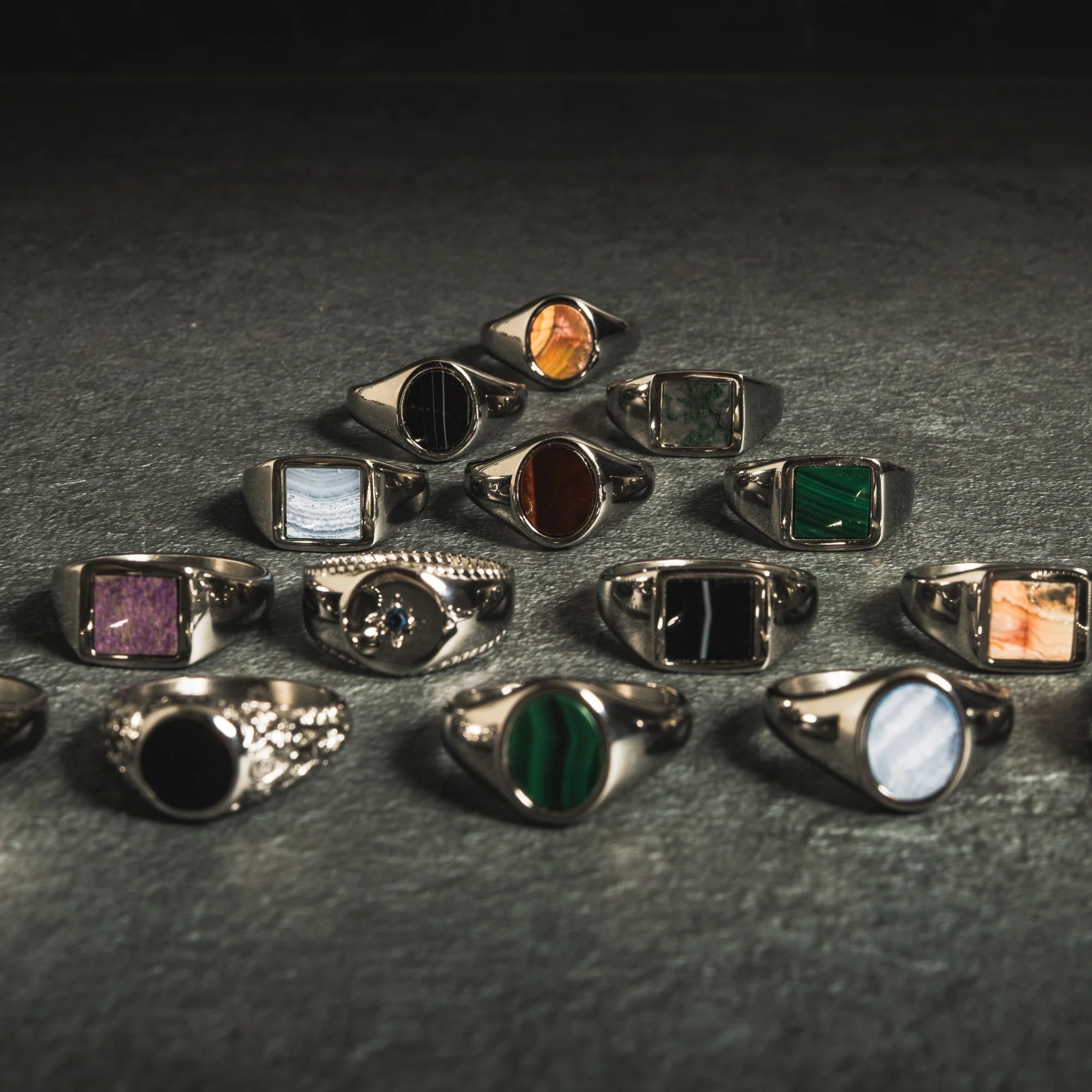 Red Tigers Eye Oval Ring - Silver - Image 9