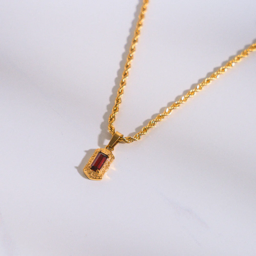 Ruby Pendant - Gold - Image 3