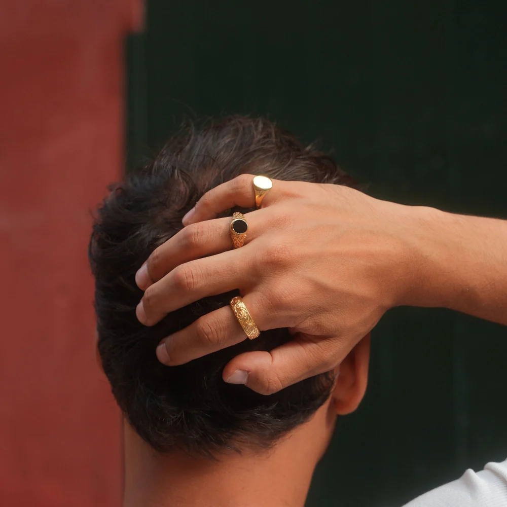 Signet Noir Ring - Silver - Image 5