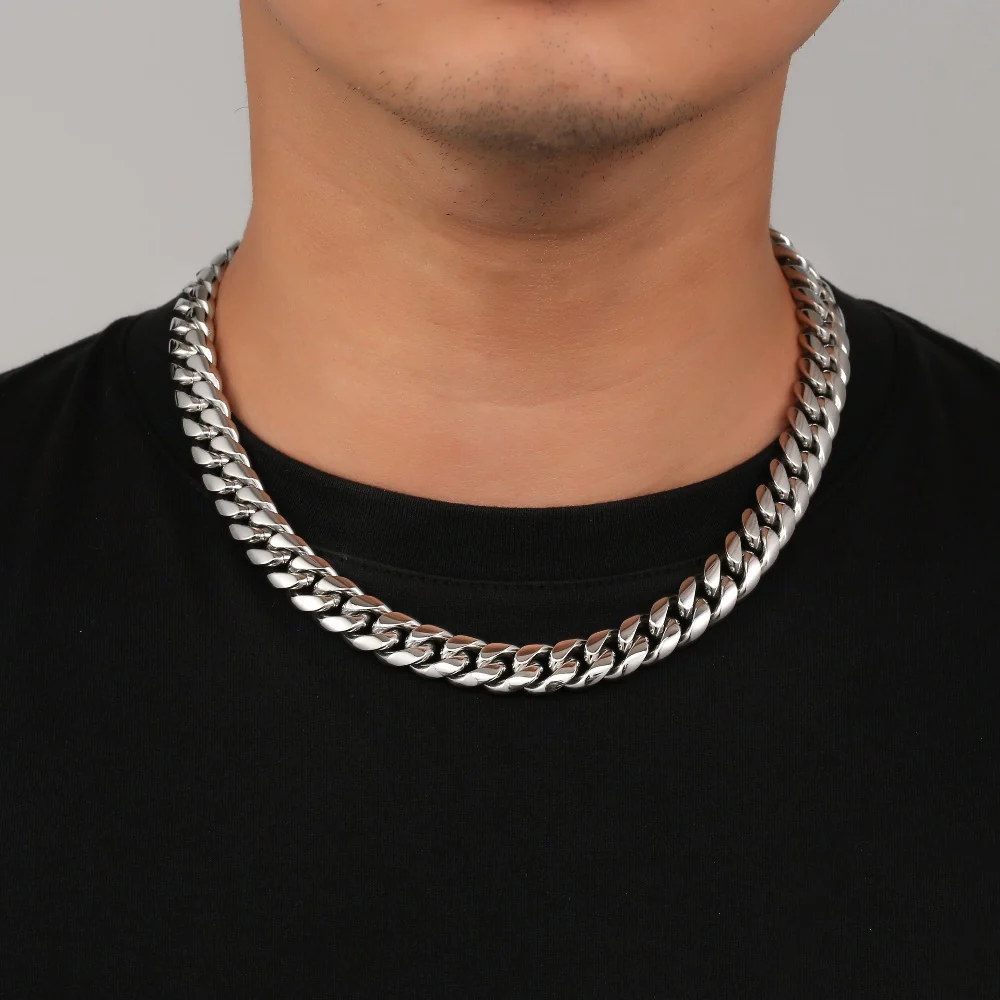 Silver Chunky Cuban Chain (12MM) - Image 3
