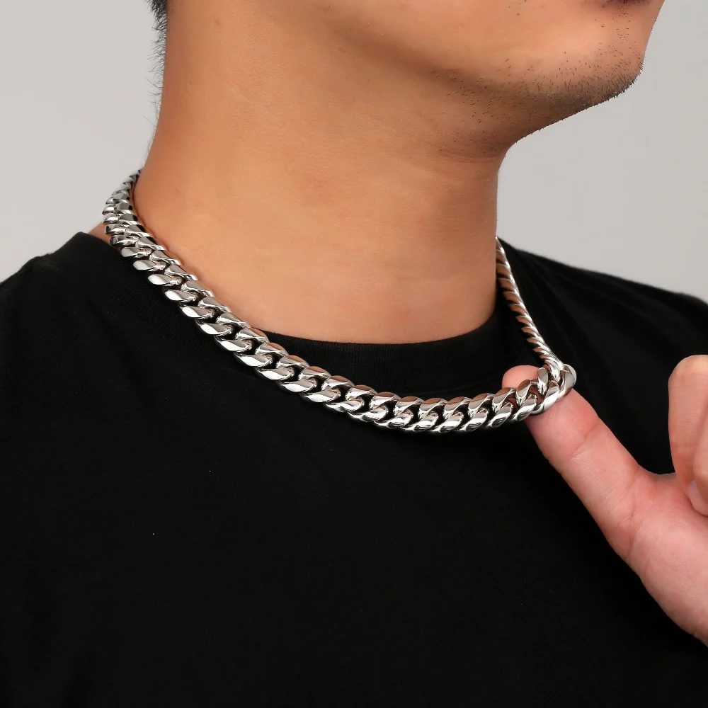 Silver Chunky Cuban Chain (12MM) - Image 4