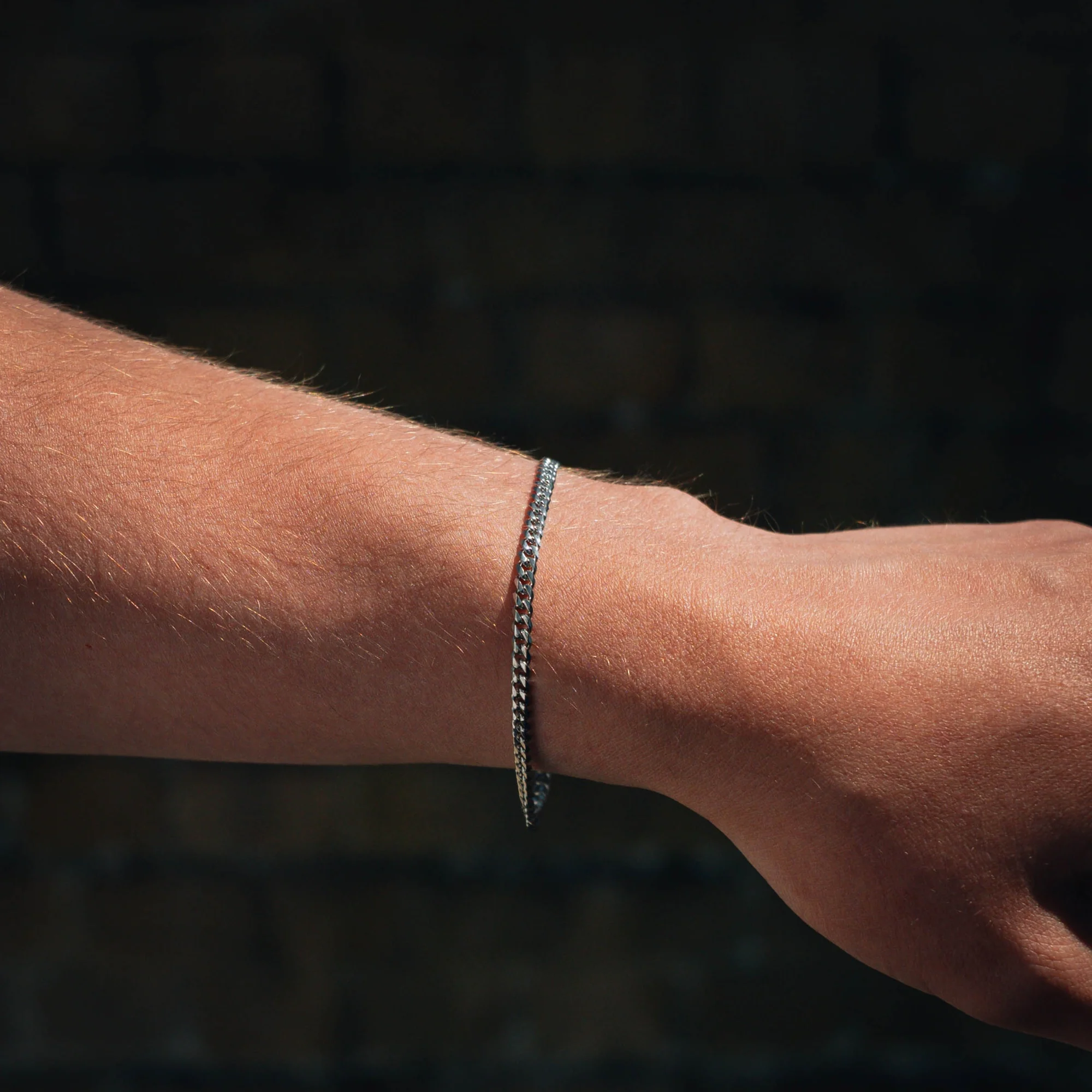 Silver Cuban Bracelet (3MM) - Image 6