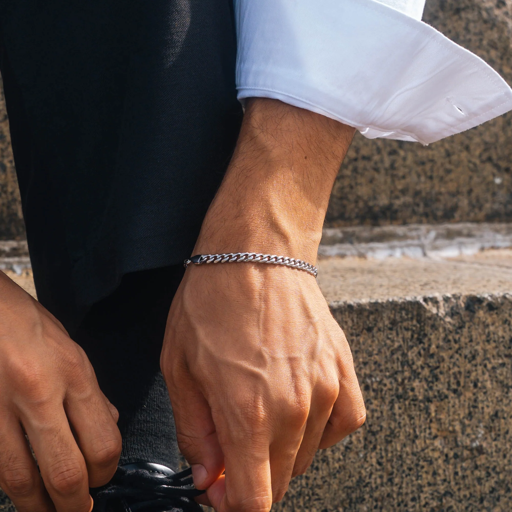 Silver Cuban Bracelet (5MM) - Image 10