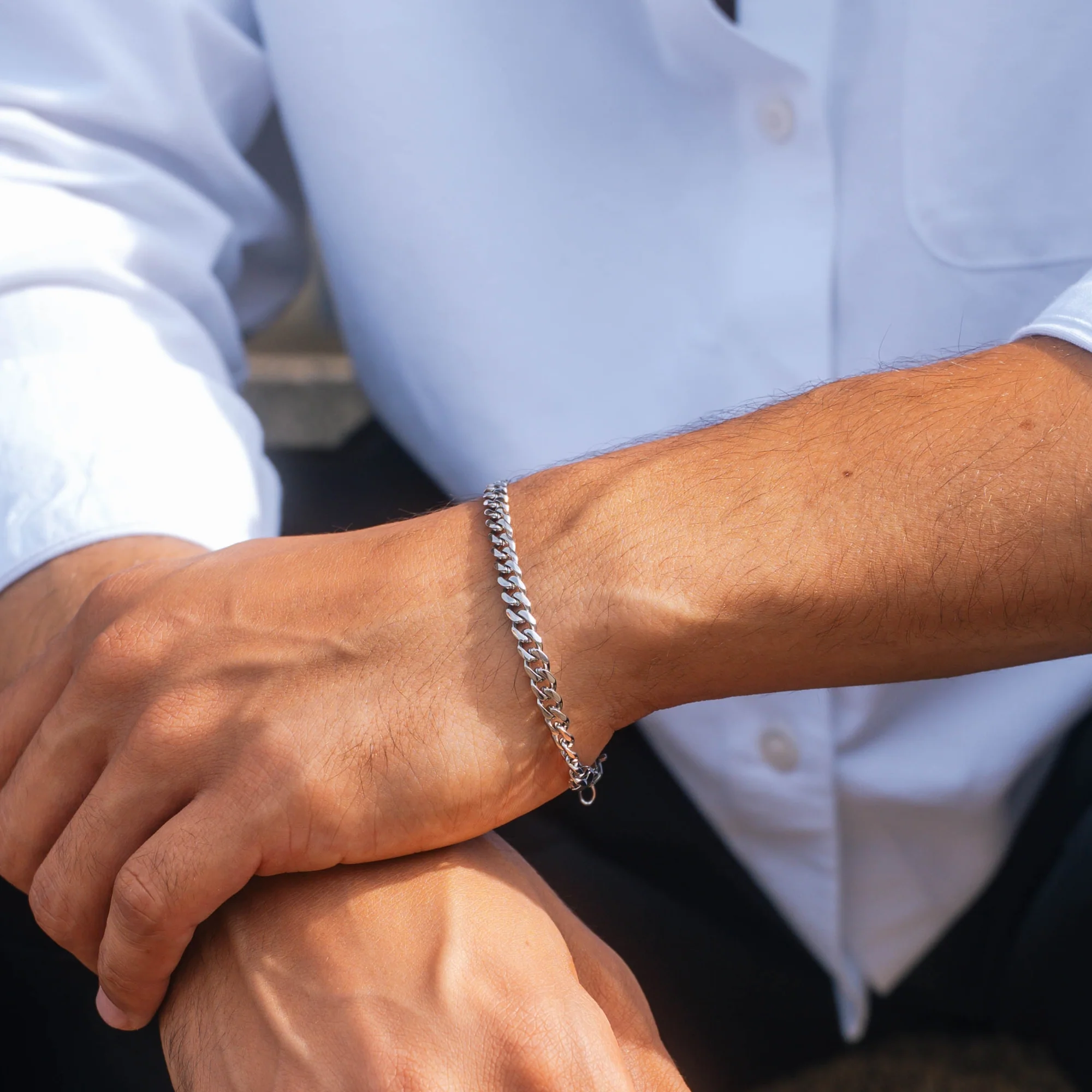 Silver Cuban Bracelet (5MM) - Image 7