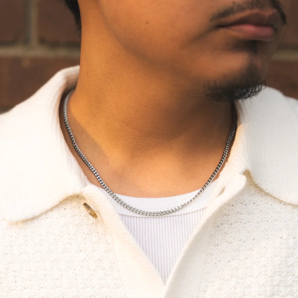 Silver Cuban Chain (3MM) - Image 4