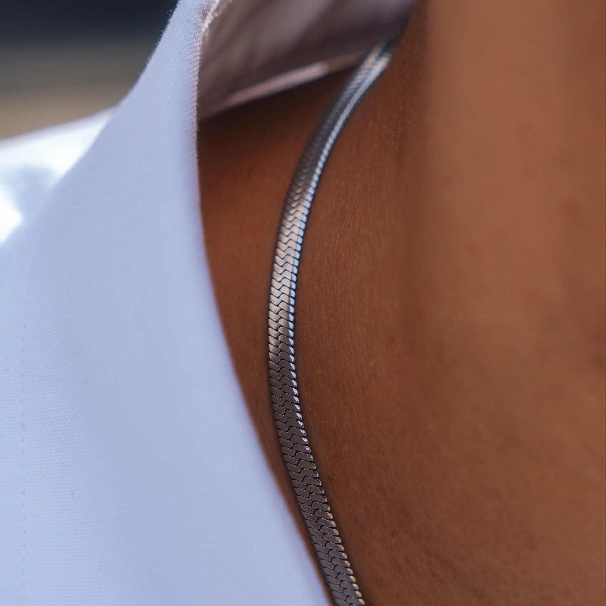 Gold Flat Snake Chain (5MM) - Image 5