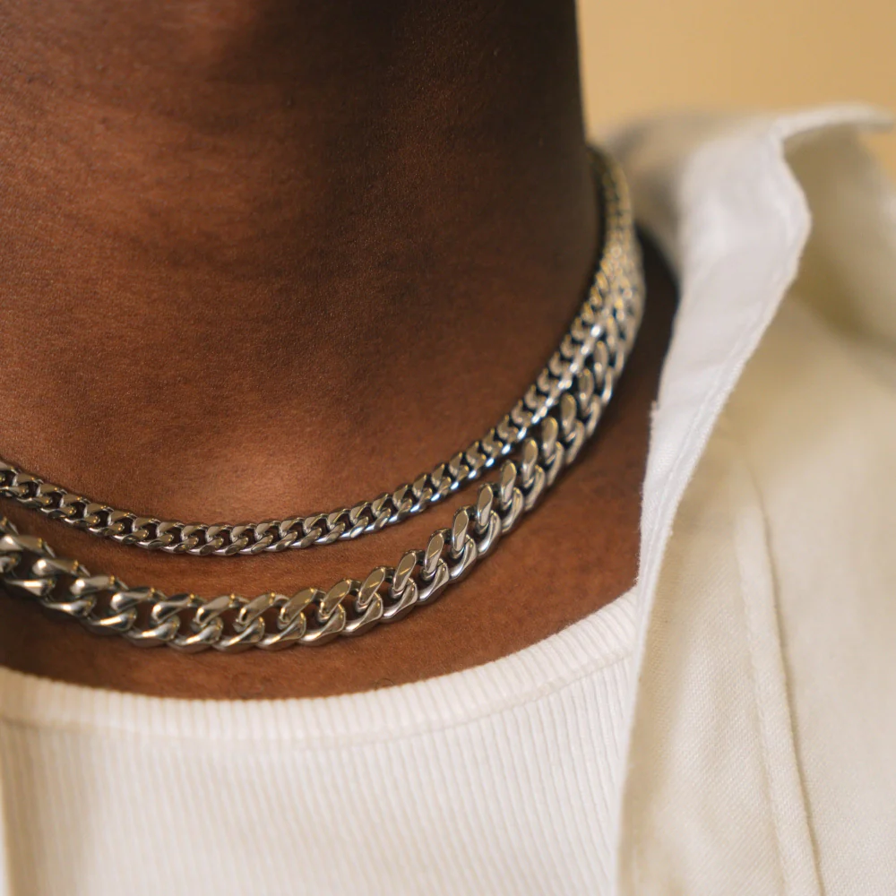 Silver Thick Cuban Chain (8MM) - Image 3