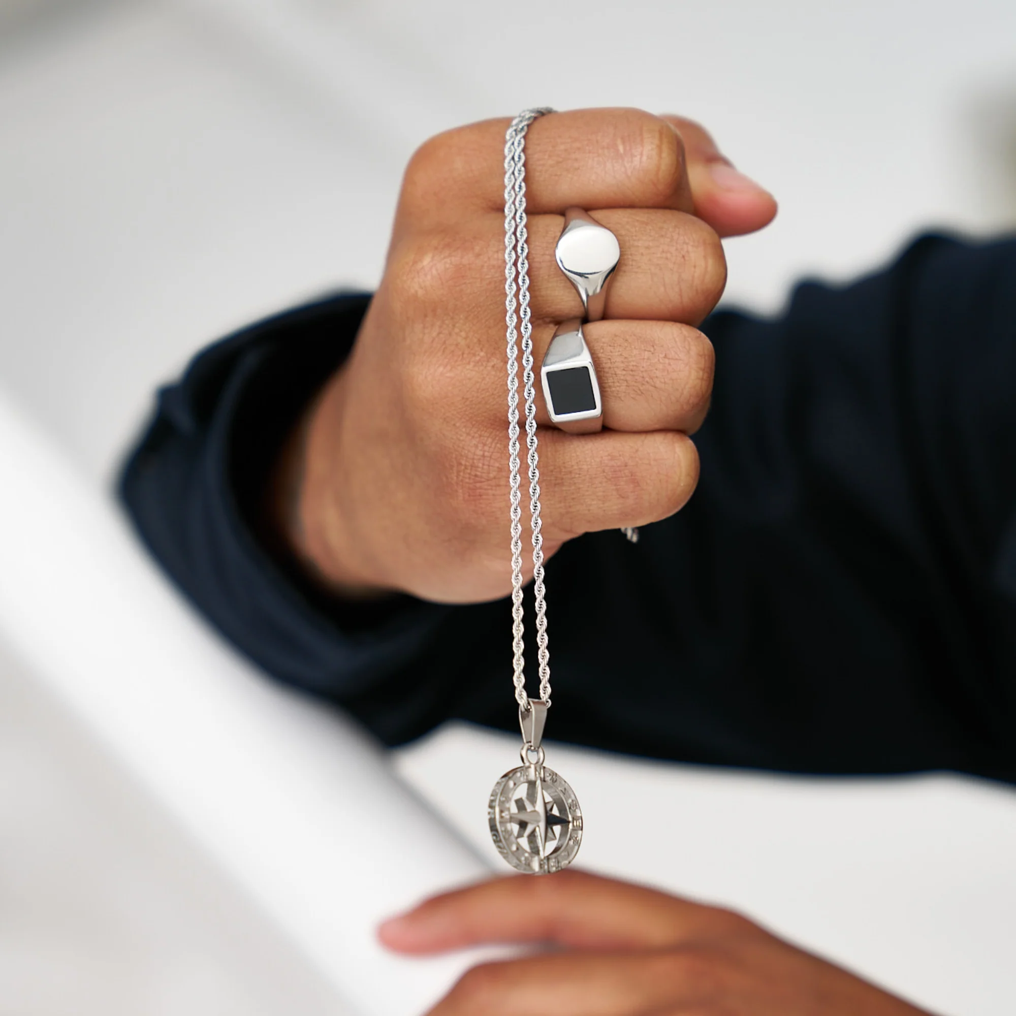 Smooth Signet Ring - Silver - Image 6
