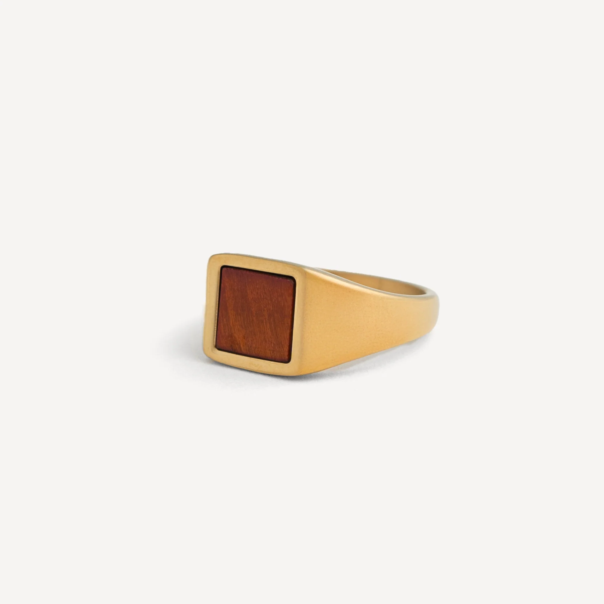 Square Red Tigers Eye Ring - Silver - Image 5