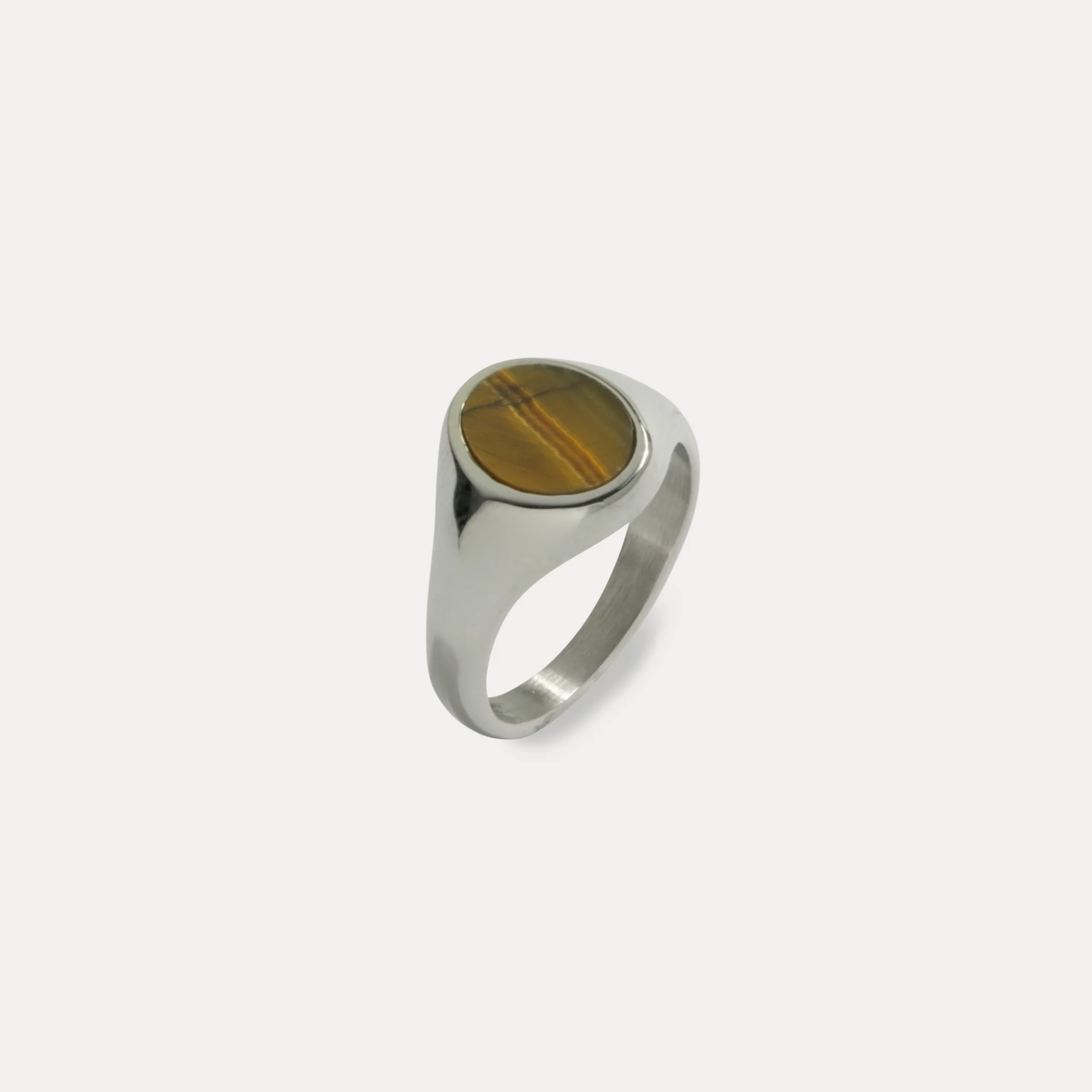 Tigers Eye Signet Ring - Silver - Image 7