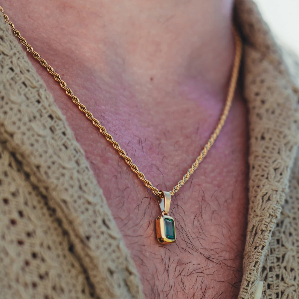 Emerald Pendant - Silver - Image 8